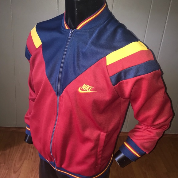 Nike Other - Nike Jacket Medium Vintage Red Zip Sport Gym Shirt
